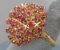 14k Ladies Ruby Cluster Ring, Sz. 9
