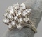 14k Gold Ladies Diamond Cluster Rings, Sz.5