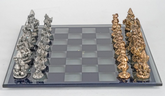 Fantasy  of the Crystal Pewter Chess Set