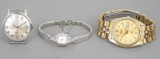 3 Older Wristwatches - Timex Mechanical, Bulova 23, Seiko Quartz