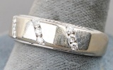 14k Gold & Diamond Band, Sz. 12