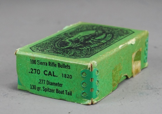 ,270 Cal. .277 Dia. 130gr. Spitzer Boat Tail Bullets, 77 Pieces