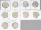 10 Kennedy 40% Silver Half Dollars