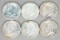 6 Kennedy 40% Silver Half Dollars
