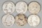 6 Washington Silver Quarters; Various Dates/Mints