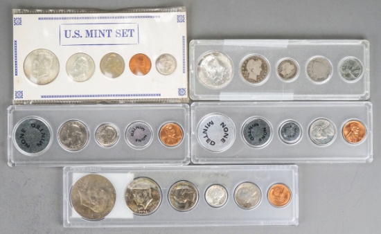 1964, 1968, 1976 U.S. Coin Sets & 2 Partial Coin Sets