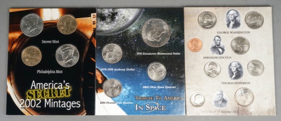 3 First Commemorative Mint Coin Sets