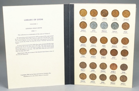 Lincoln Cent Book 1941- (Approx. 85 Coins)