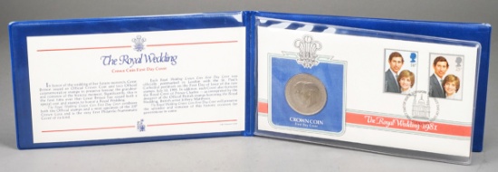 1981 The Royal Wedding Crown Coin First Day Cover
