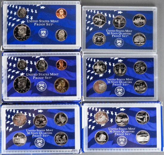 1999/2000 U.S. Mint Proof Sets & 2004/2005 State Quarter Proof Sets