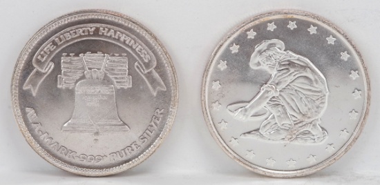 Liberty Silver & American Prospector 1 Troy Oz. .999 Fine Silver Rounds