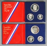 2 U.S. Mint Bicentennial Silver Proof Sets