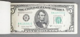 2 1950-C $5 Bills In Bureau of Printing & Engraving Pad