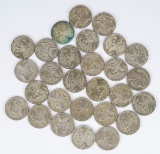 28 US Wartime Silver Nickels