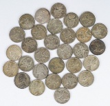 30 US Wartime Silver Nickels