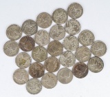 26 US Wartime Silver Nickels