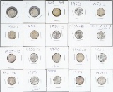 20 Roosevelt Silver Dimes; Various Dates/Mints