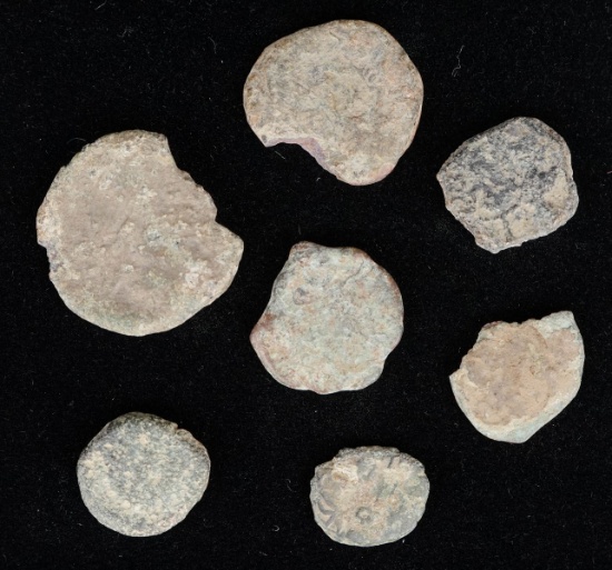 7 Ancient Coin Fragments