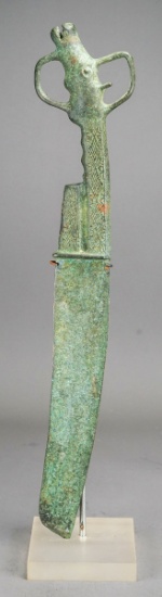 Bronze Age Bronze Sword Horse Head Hilt