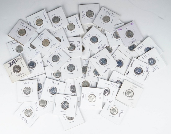 45 Silver Dimes - 1964 & Earlier