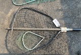 Black Fishing Net w/  4' handle &  Smaller Net