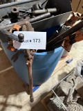Plastic Barrel w/  Pipe Clamps, Breaker Bar, Master Key / Bolt Cutter,  Pipe Threader with Dies