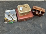 Vintage Roller Skates w/ Case, Shoeshine Kit, Vintage Suitcases