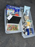 Vintage Lite- Brite Set with Colored Pins, Candle Making Equipment, Calligraphy Book