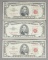 2 Series of 1963 $5 Red Seal United States Notes