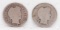 1892 & 1902 Barber Dimes