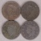 4 - US Large Cents; 1816, 1817, 1819 & 1826