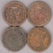 4 - US Large Cents; 1848, 1850, 1851 &1853