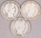 3 Barber Silver Half Dollars; 2-1906-D & 1907-O