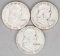 3 Franklin Silver Half Dollars; 1949-S, 1952 & 1953-D