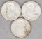 3 Franklin Silver Half Dollars; 1961-D, 1962-D & 1963-D