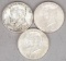 3 1964 Kennedy Silver Half Dollars