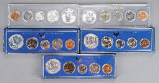 1964 & 1965 U.S. Coin Sets And 2-1966 & 1967 U.S. Special Mint Sets