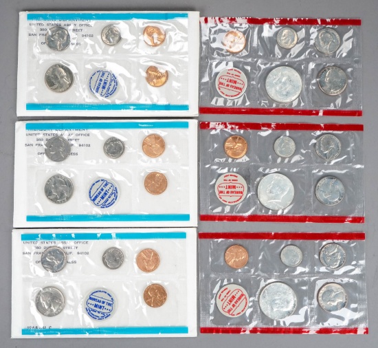 3-1968 U.C. U.S. Mint Coin Sets