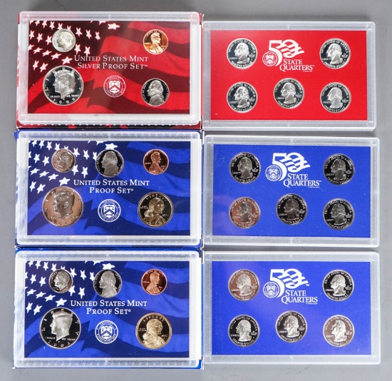 1999 U.S. Mint Silver Proof Set And 2002 & 2003 U.S. Mint Proof Sets