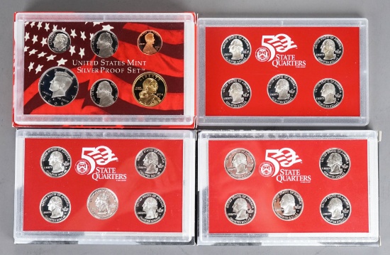 2004 U.S. Mint Silver Proof Set & 2-2006 State Quarter Proof Sets