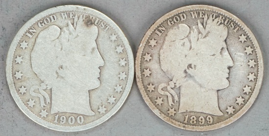 1899 & 1900-O Barber Half Dollars