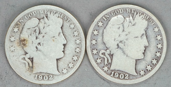1902 & 1902-O Barber Half Dollars