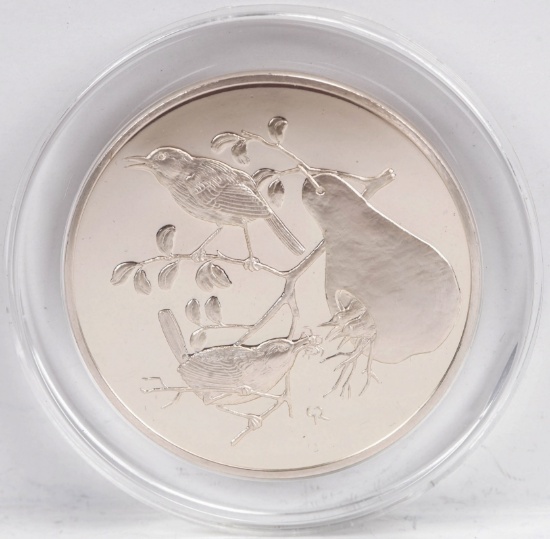 1972 Franklin Mint Roberts "House Wren" No. 31, Sterling Silver Medal
