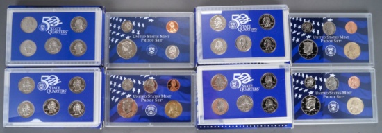 1999, 2000, 2001 & 2002 U.S. Mint Proof Sets