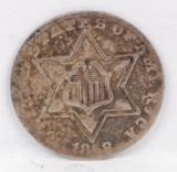 1858 3 Cent Piece, Silver