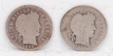 1892 & 1902 Barber Dimes