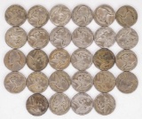 28 Wartime Nickels (35%Silver); Various Dates