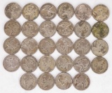 28 Wartime Nickels (35%Silver); Various Dates