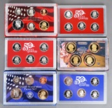 2004 U.S. Mint Silver Proof Set, 2006 State Quarter Proof Set, 2007 Proof Set (Includes