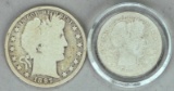 1897 Barber Half Dollar & 1900-O Barber Silver Quarter
